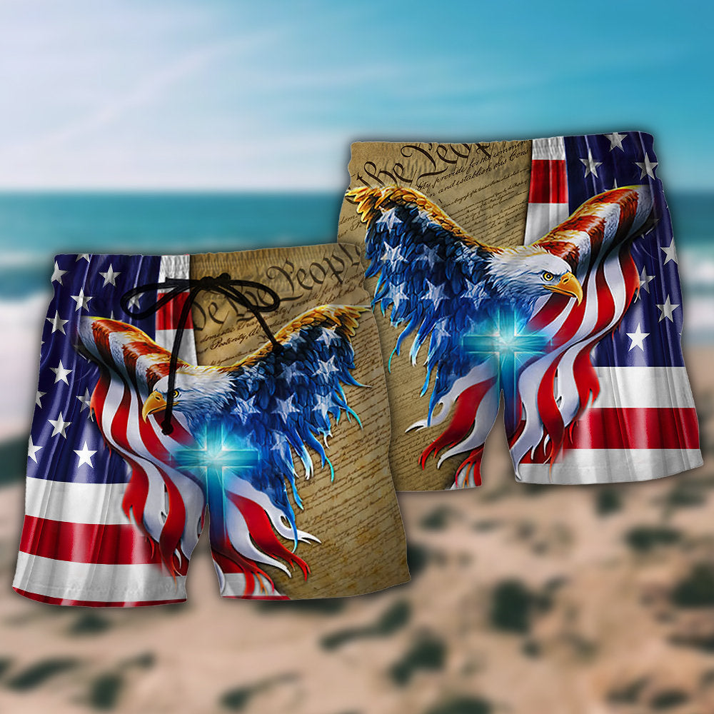 Eagle One Nation Under God Tribute – Beach Short