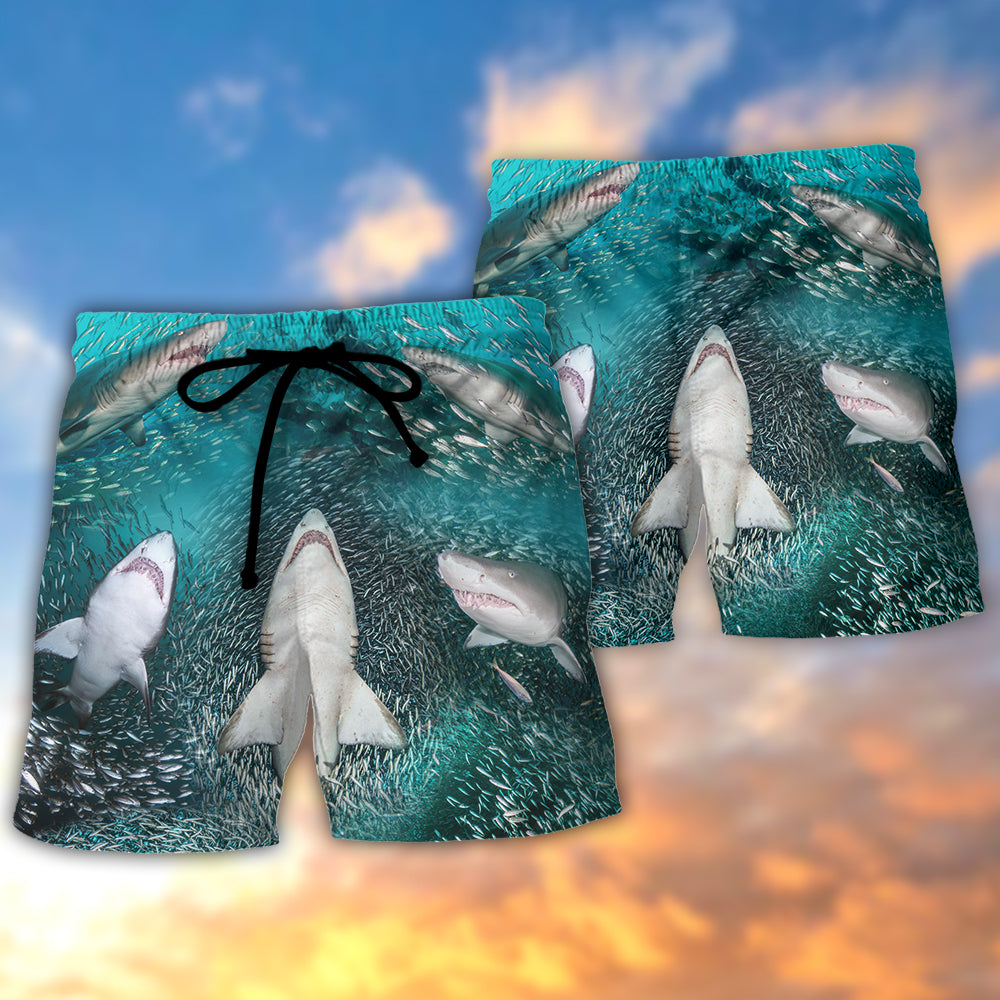 Shark Feeding Frenzy Ocean Life – Beach Short
