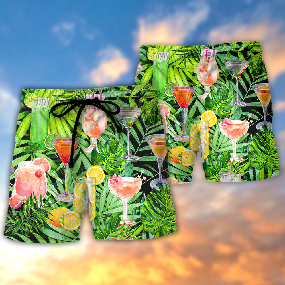 Cocktail Classy Tropical Summer - Beach Short - Owls Matrix LTD
