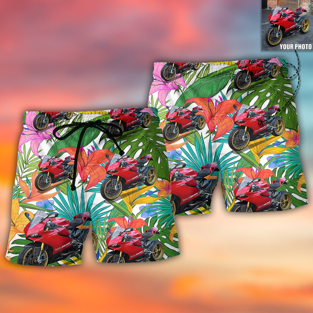 Motorcycle Sweet Cool Style Custom Photo – Beach Short