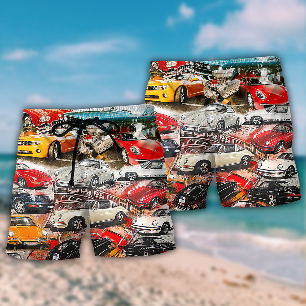 Retro Packed Classic Cars – Beach Short