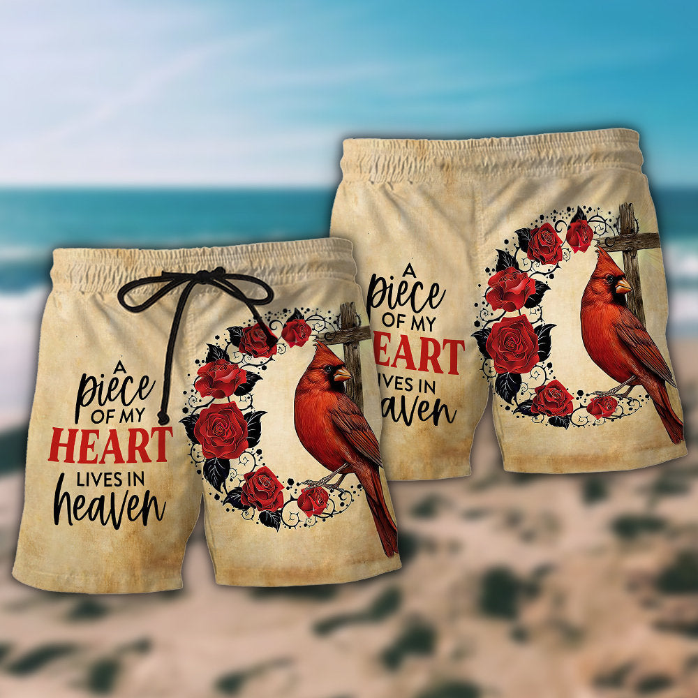 Cardinal Big Piece Of Heart In Heaven – Beach Short