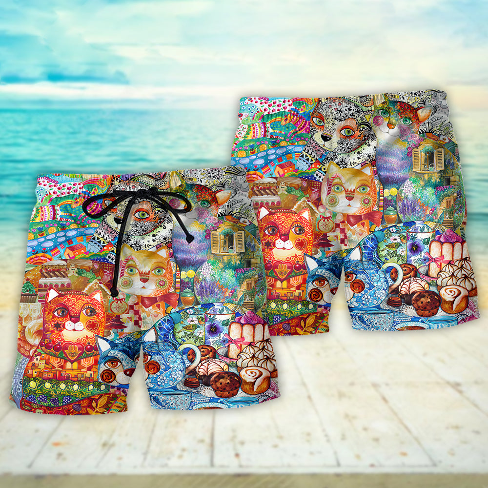 All You Need Is Love And A Cat – Beach Short