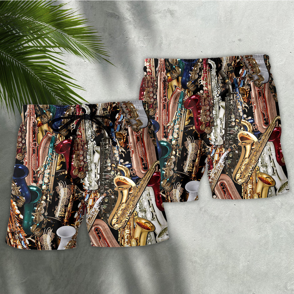 Saxophone Music Is My Therapy – Beach Short