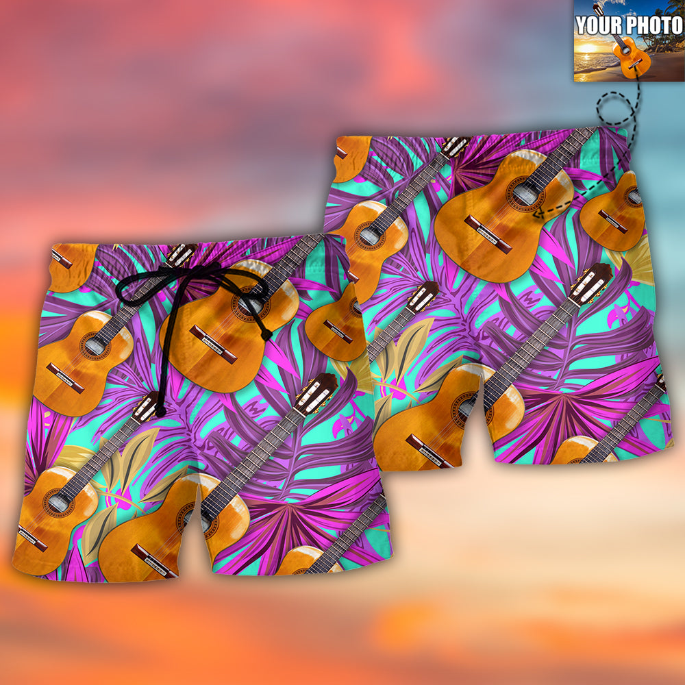Guitar Love Forever Various Style Custom Photo - Beach Short