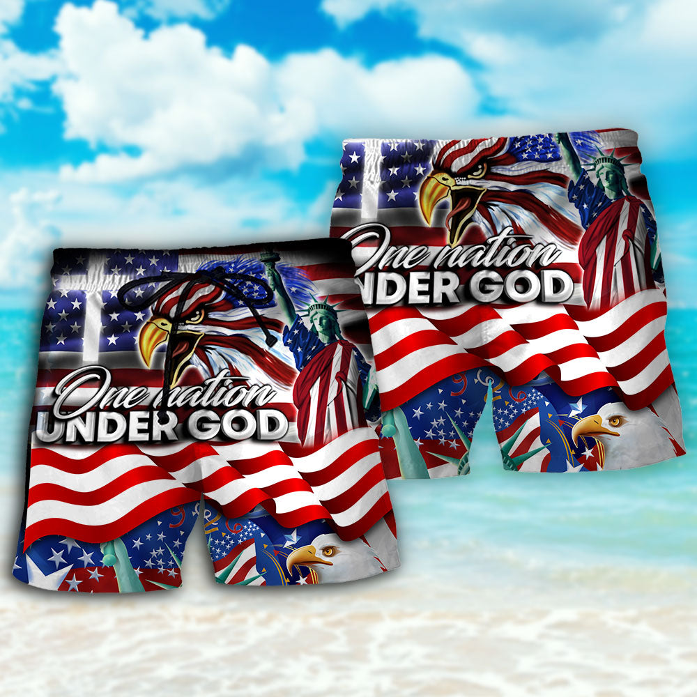 USA Independence Day One Nation Under God – Beach Short