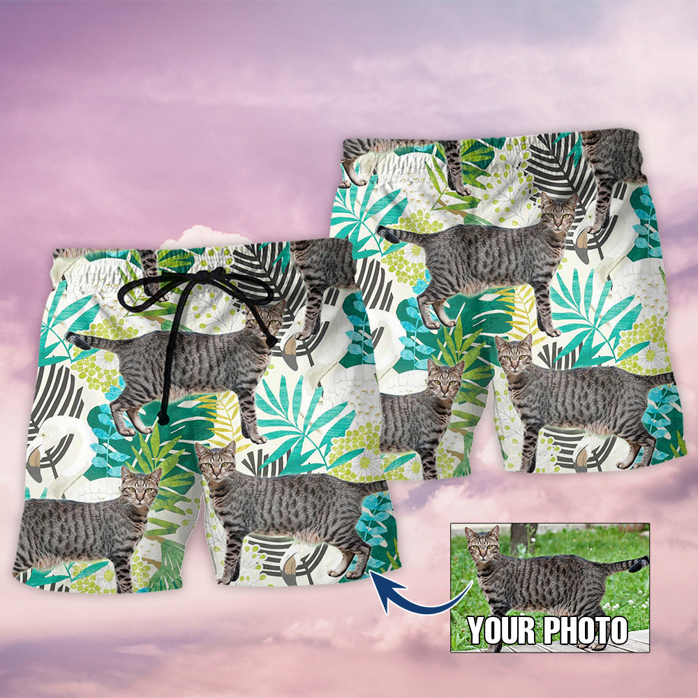 Cat Lover Various Style Custom Photo - Beach Short