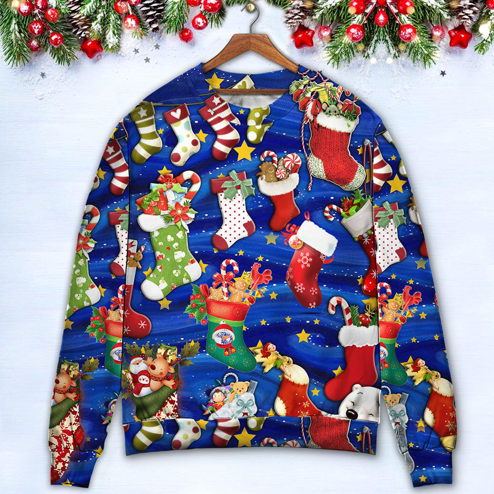 Christmas Socks Tree Seasons Of Joy – Sweater - Ugly Christmas Sweater