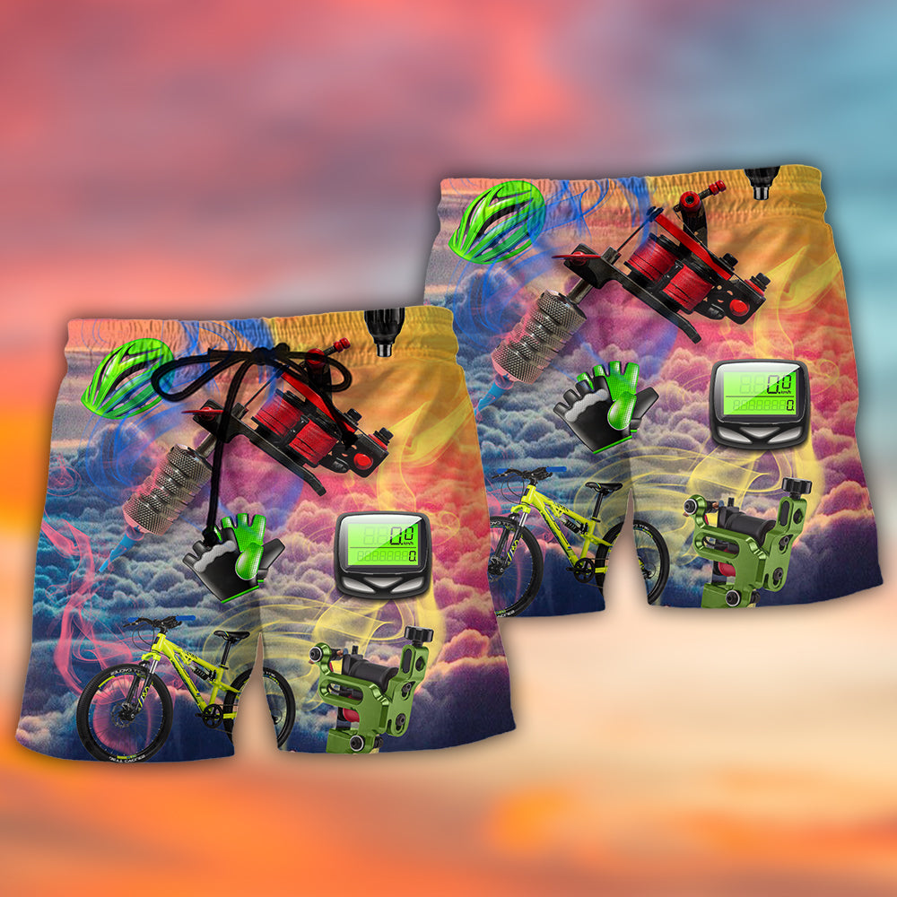 Cycling And Tattoo Dream Sky Lover - Beach Short
