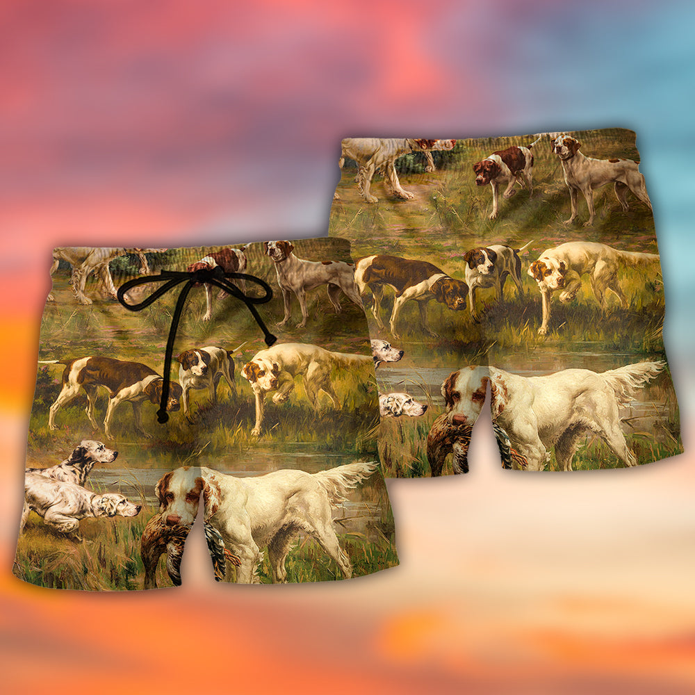 Hunting Dog And Duck Outdoor – Beach Short