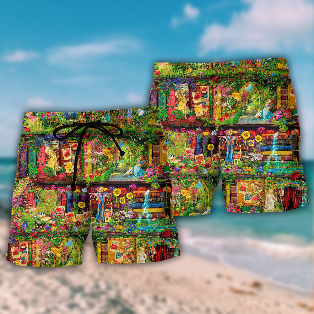 Secret Garden Fantasy Book Art – Beach Short