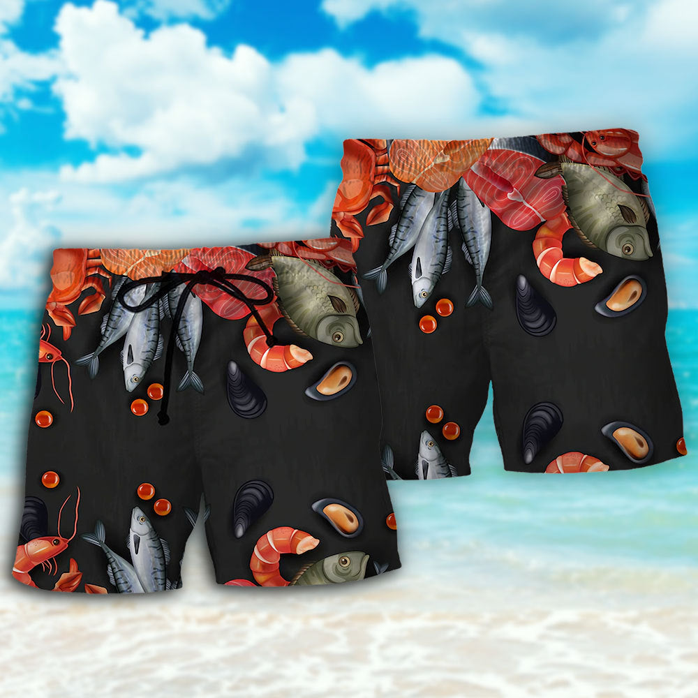 Seafood Lover Artistic Style - Beach Short