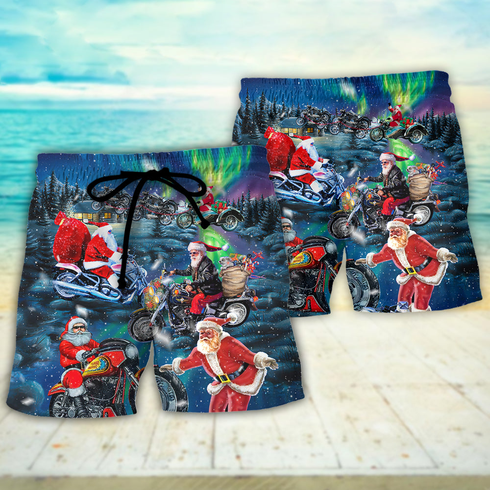 Crazy Santa Biker Christmas Ride – Beach Short