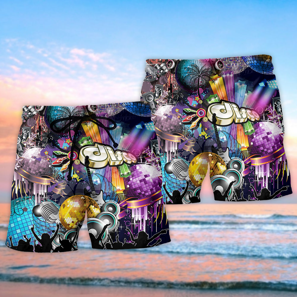 Disco Party Colorful Dance Style - Beach Short