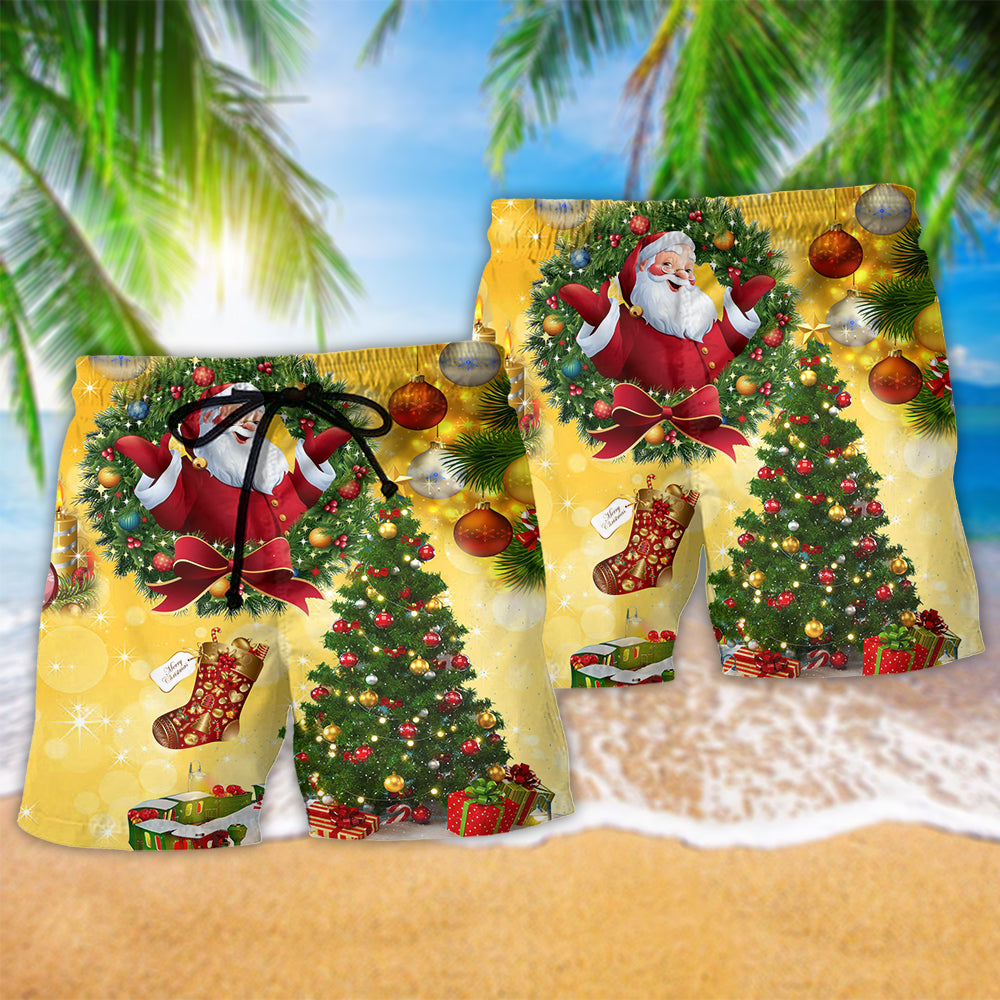 Christmas Tree Yellow Theme – Beach Short