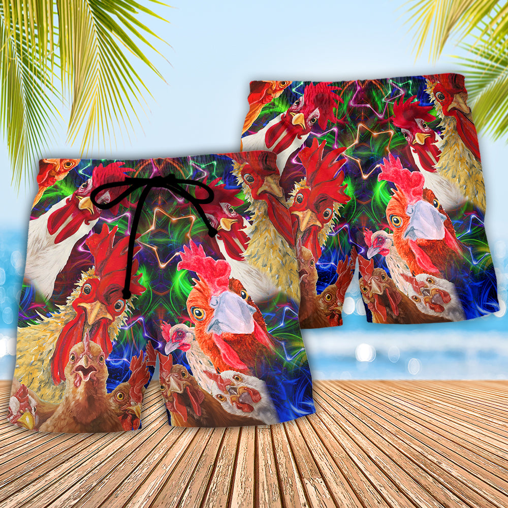 Chicken Farmer Humor Oh Cluck No – Beach Short