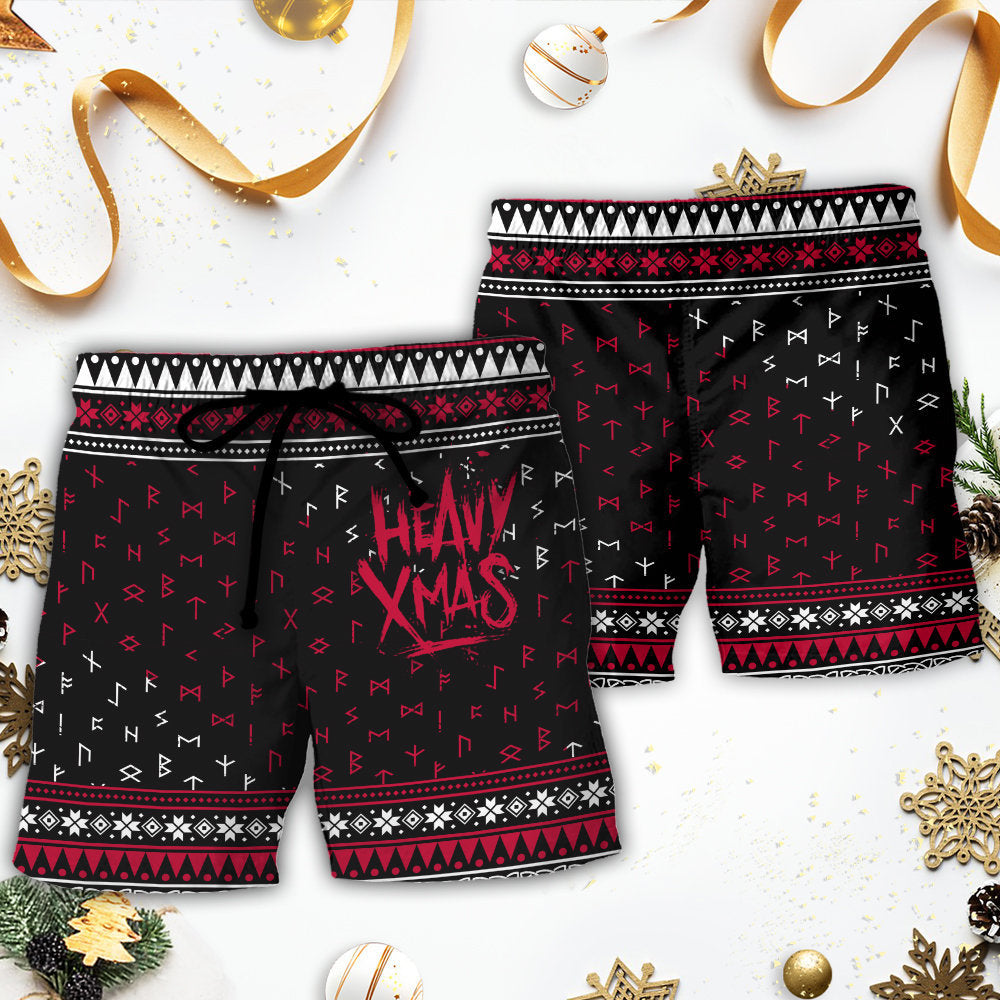 Christmas Tattoo Santa Funny Holiday – Beach Short