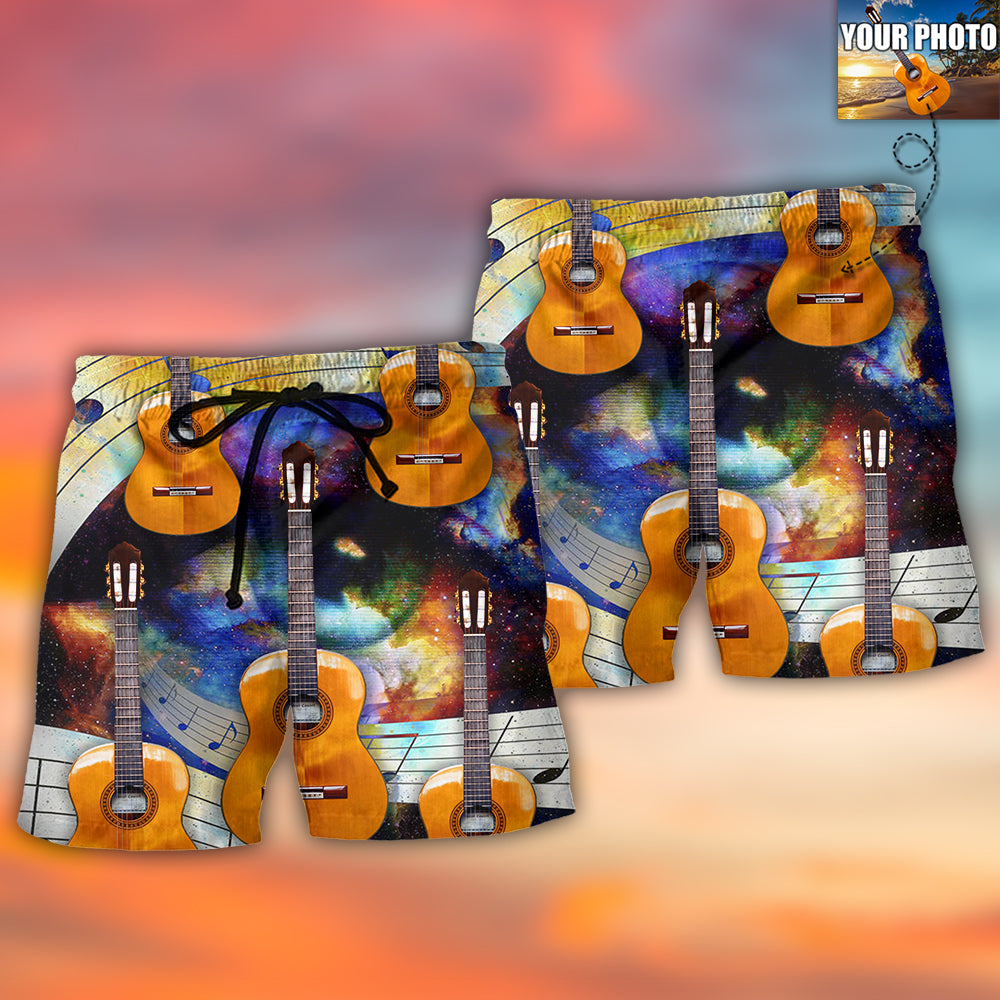 Guitar Love Forever Various Style Custom Photo - Beach Short