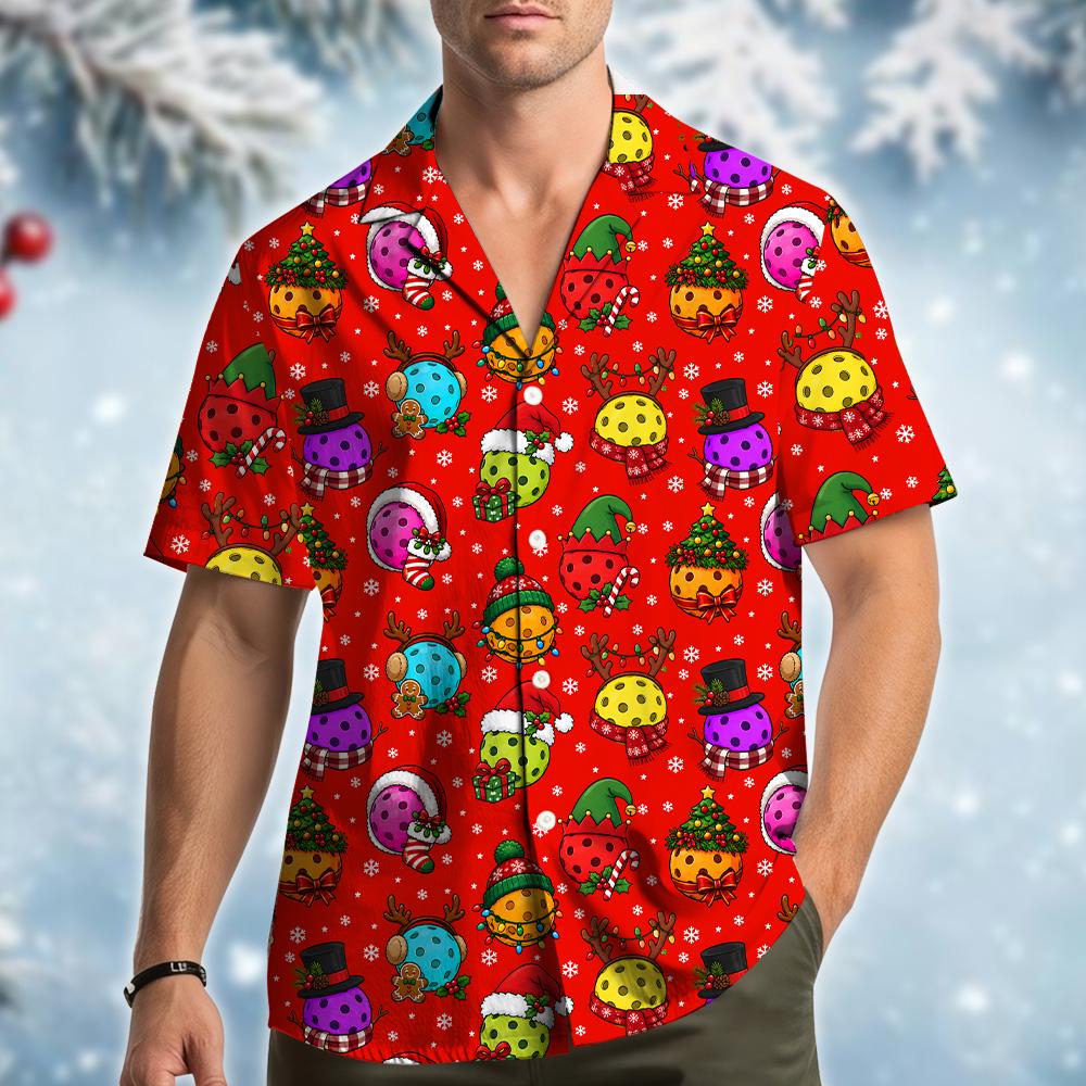 Christmas Pickleball Funny Holiday Ball Festive 3 – Hawaiian Shirt