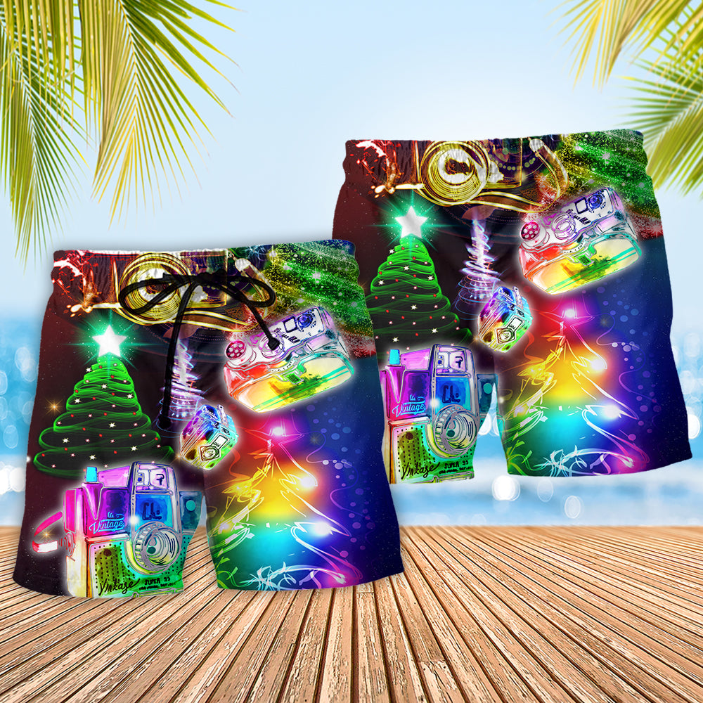Christmas Camera Creative Art – Beach Short