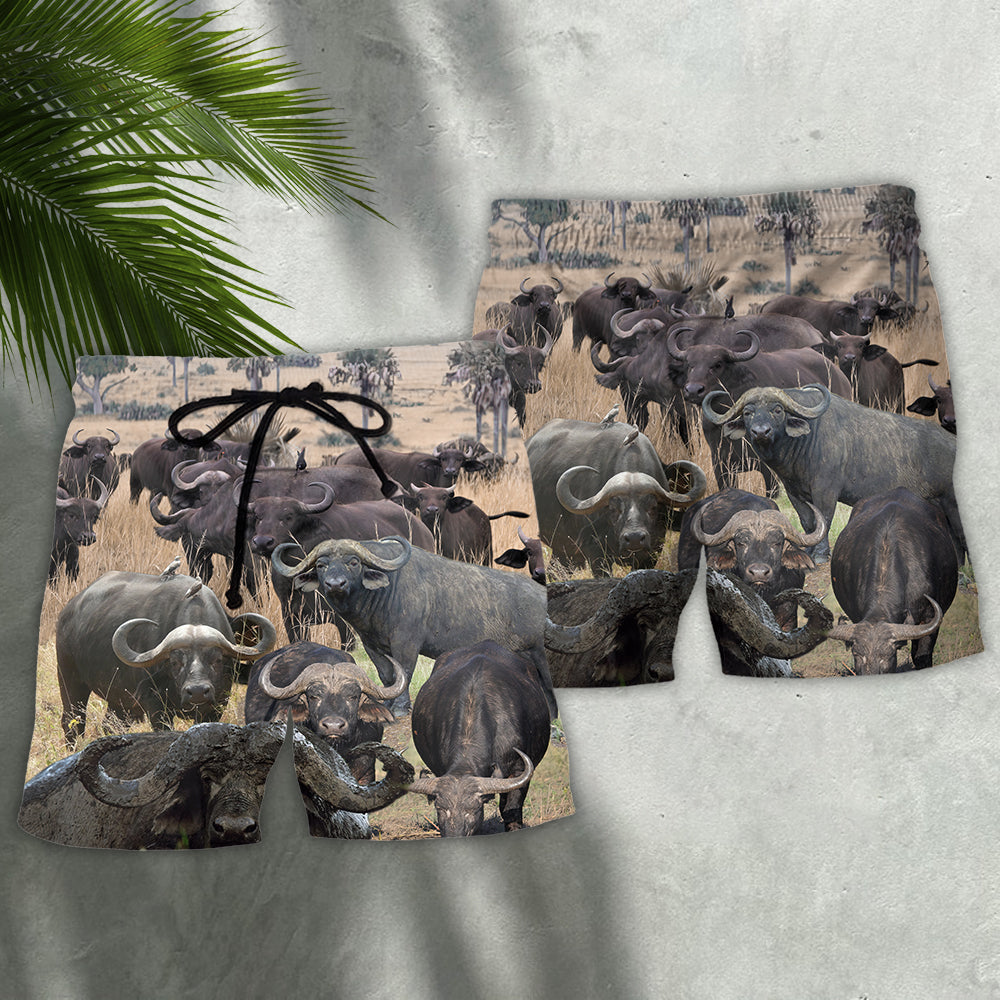 Buffalo This Is Our Happy Place Rustic Style – Beach Short