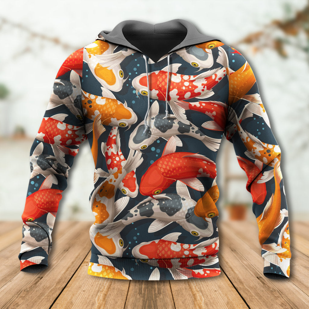 Koi Fish Colorful Art - 3D Hoodie