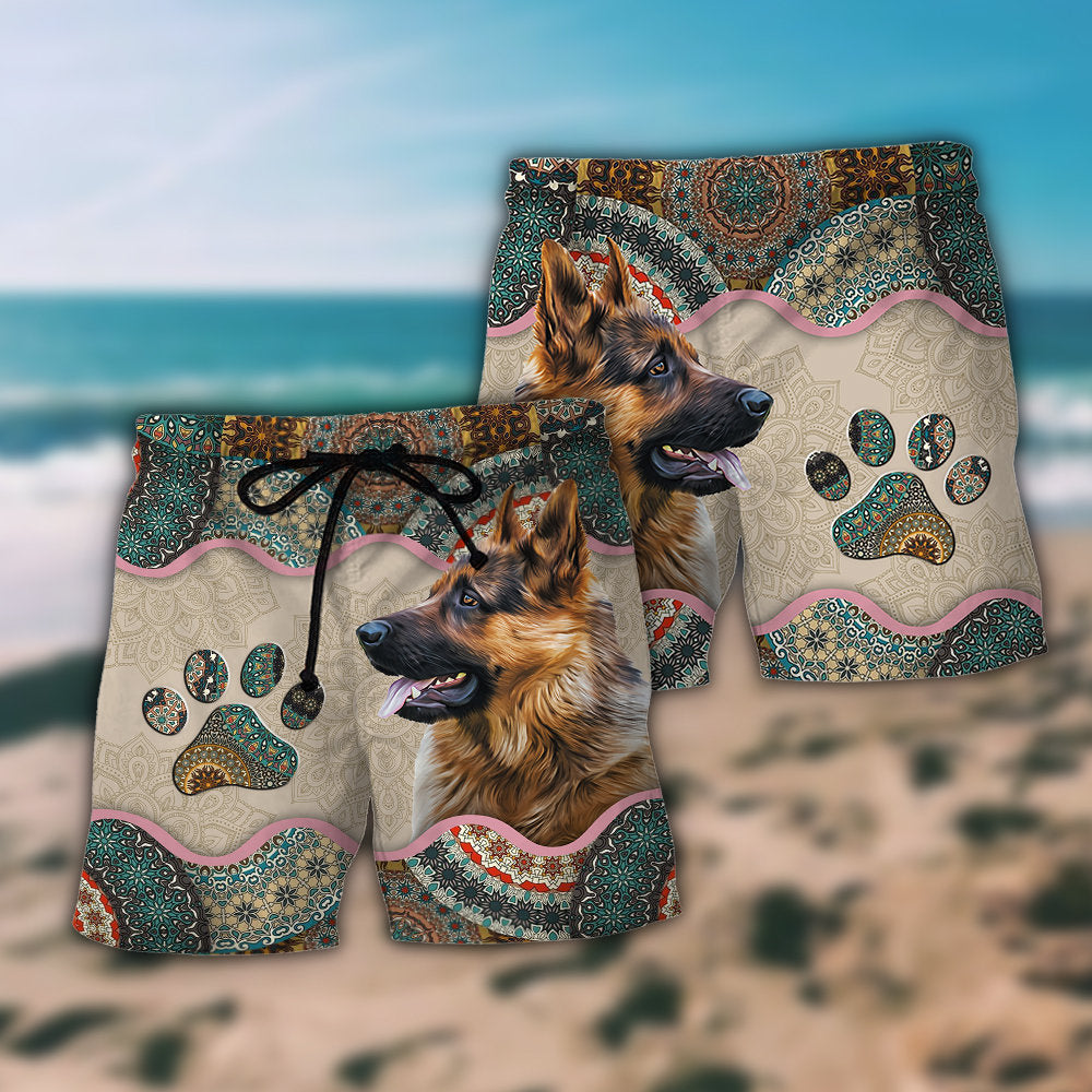German Shepherd Cool Dog Art – Beach Short