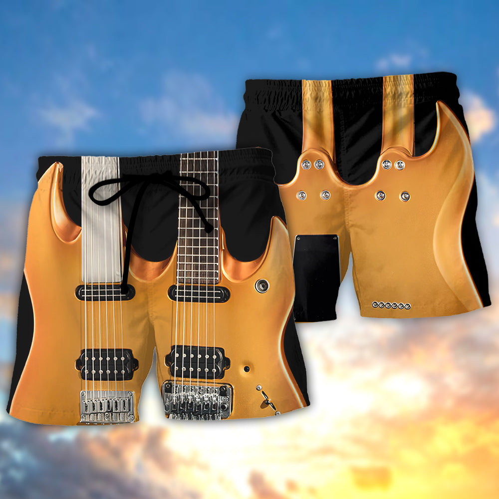 Double Electric Guitar Art – Beach Short