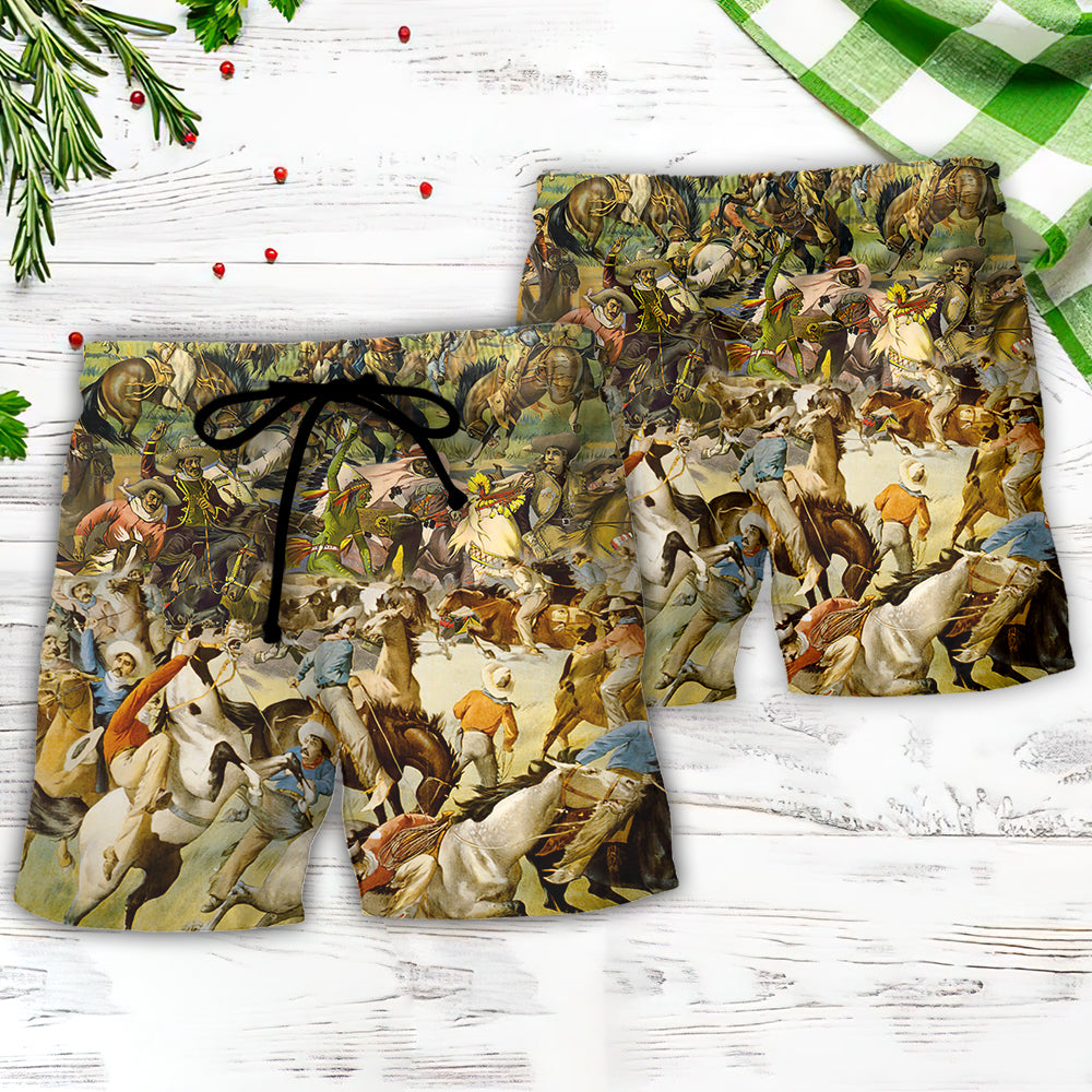 Cattle Show Western Riders Art – Beach Short