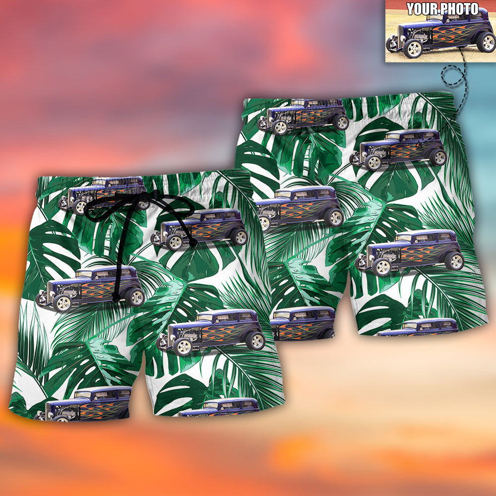 Hot Rod Lover Various Style Custom Photo – Beach Short