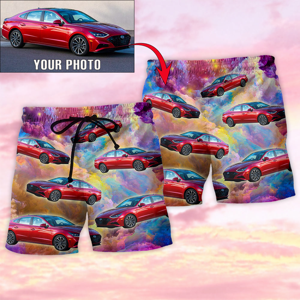 Car Tropical Various Style Custom Photo – Beach Short