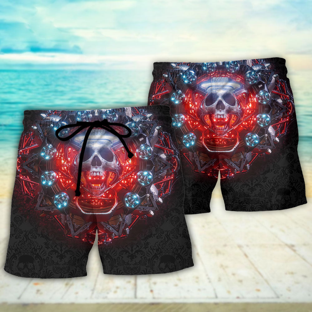 Skull Electric Dream Or Die - Beach Short - Owls Matrix LTD