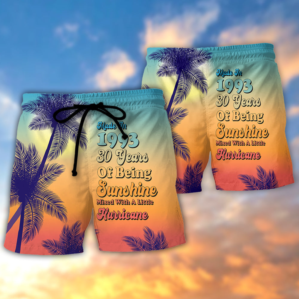 Made In 1993 Vintage Birthday Humor – Beach Short
