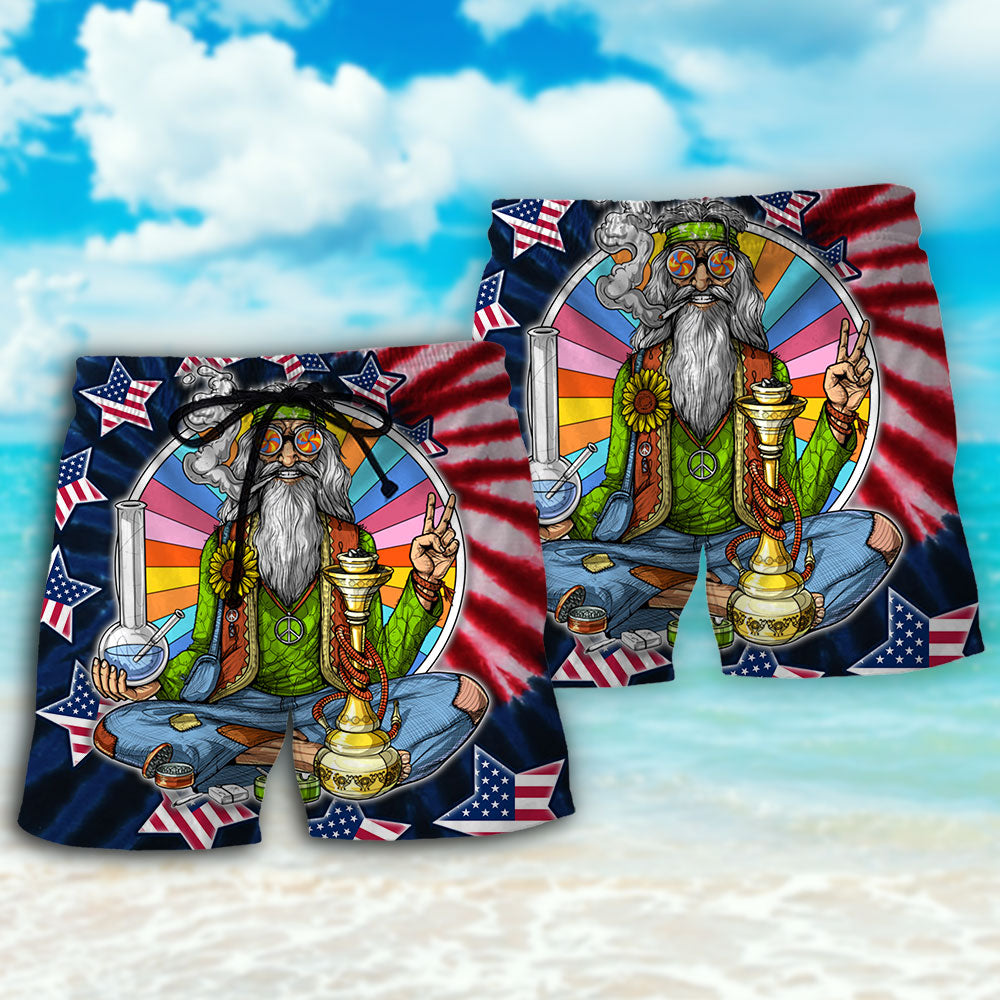 Hippie Independence Day Is Coming - Beach Short - BEAS03TNH030622 - Owls Matrix LTD