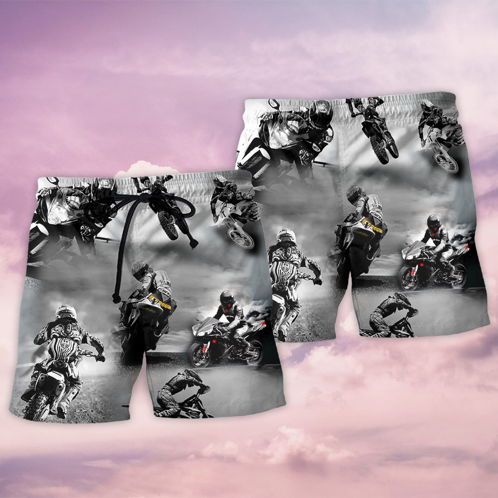 Motorcycle Look Back Quote – Beach Short