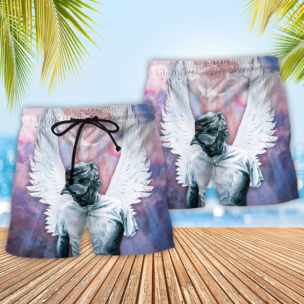 Amputee God Bless You Always - Beach Short - Owls Matrix LTD