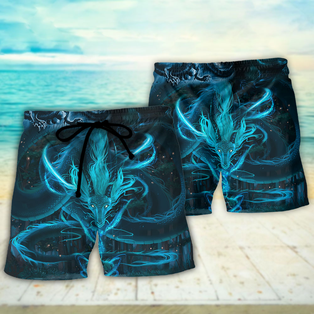 Blue Dragon Lightning Witch Fantasy – Beach Short