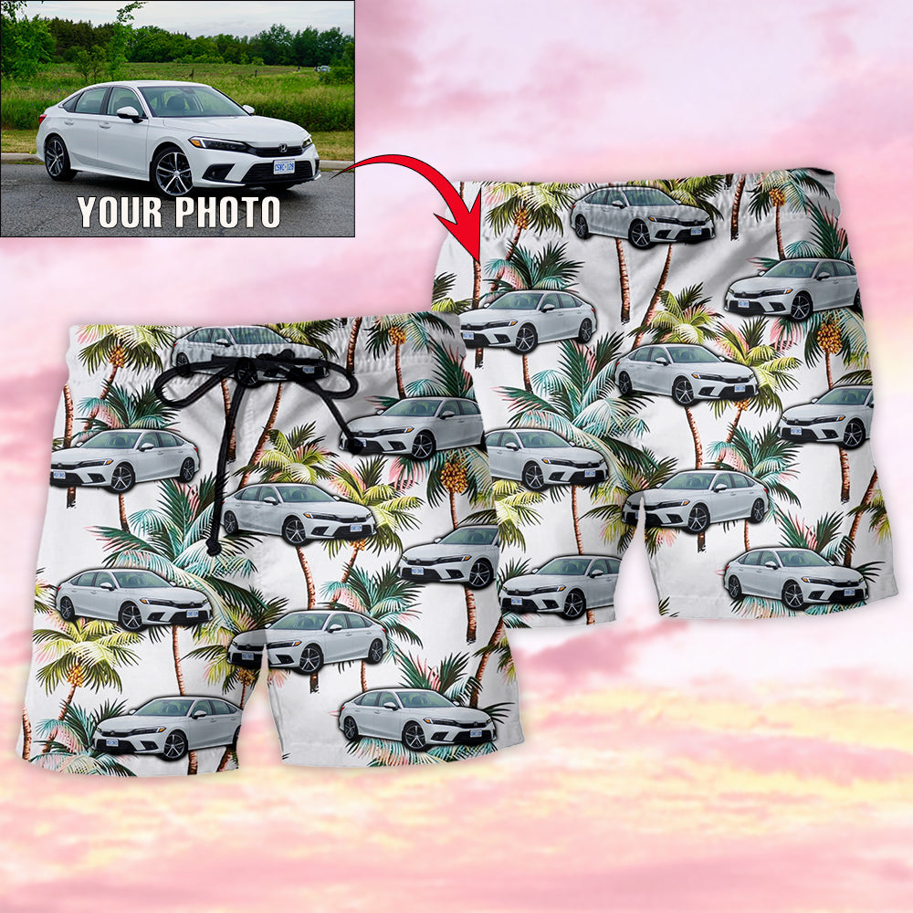 Car Tropical Various Style Custom Photo – Beach Short