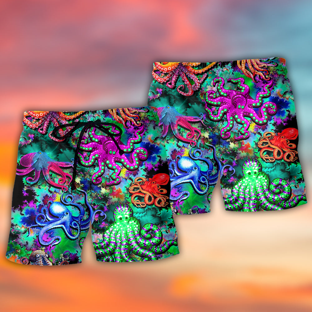 Colorful Octopus Light Fantasy – Beach Short