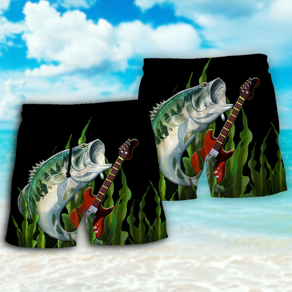 Fishing And Guitar Lover - Beach Short
