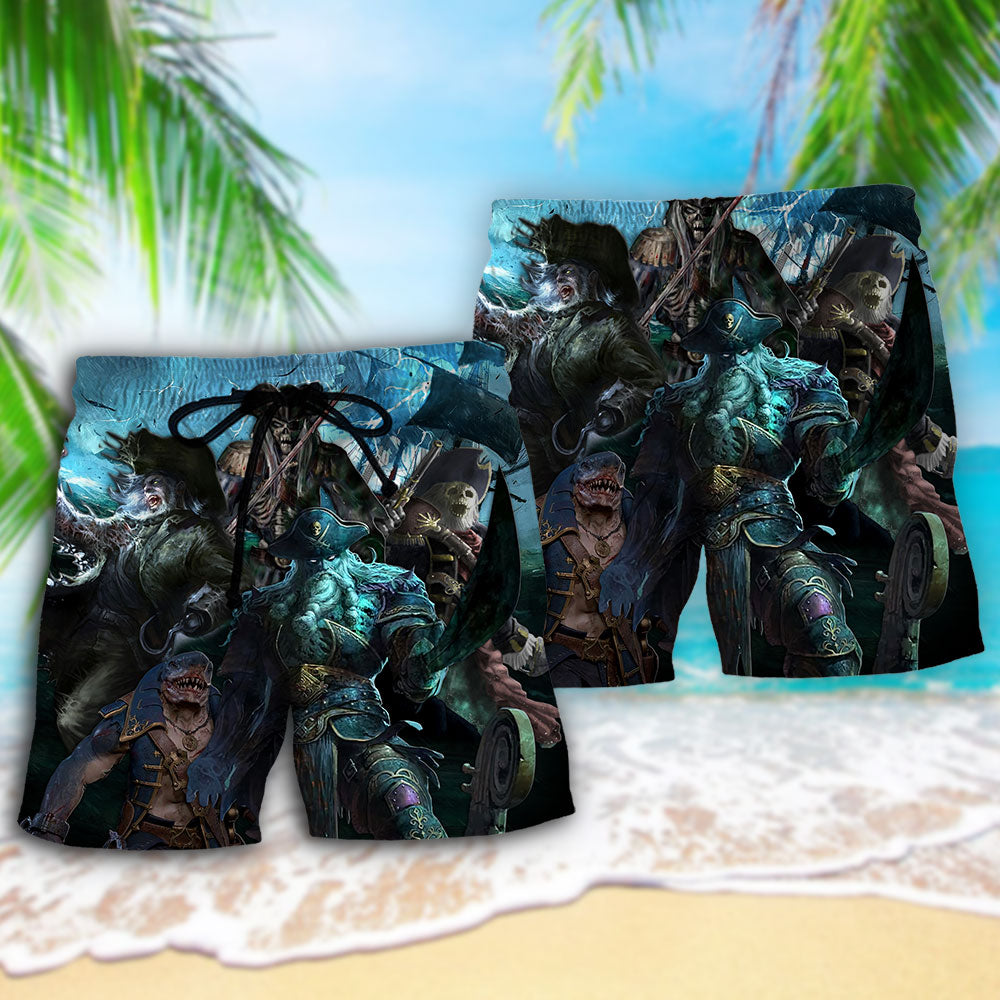Pirate Storm Sea Monster – Beach Short