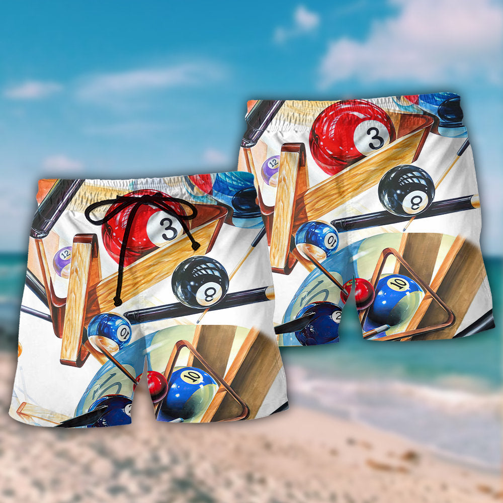 Billiard Pool Playing Games - Beach Short
