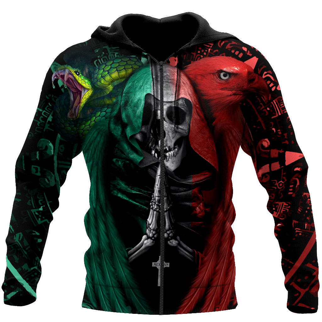 Mexican Aztec Skull Art - 3D Hoodie