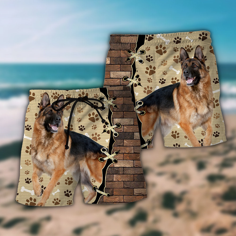 German Shepherd Stylish Dog Art – Beach Short