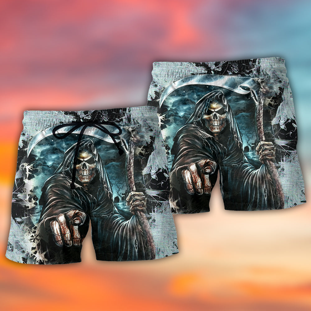 Skull Cool Death Scythe – Beach Short