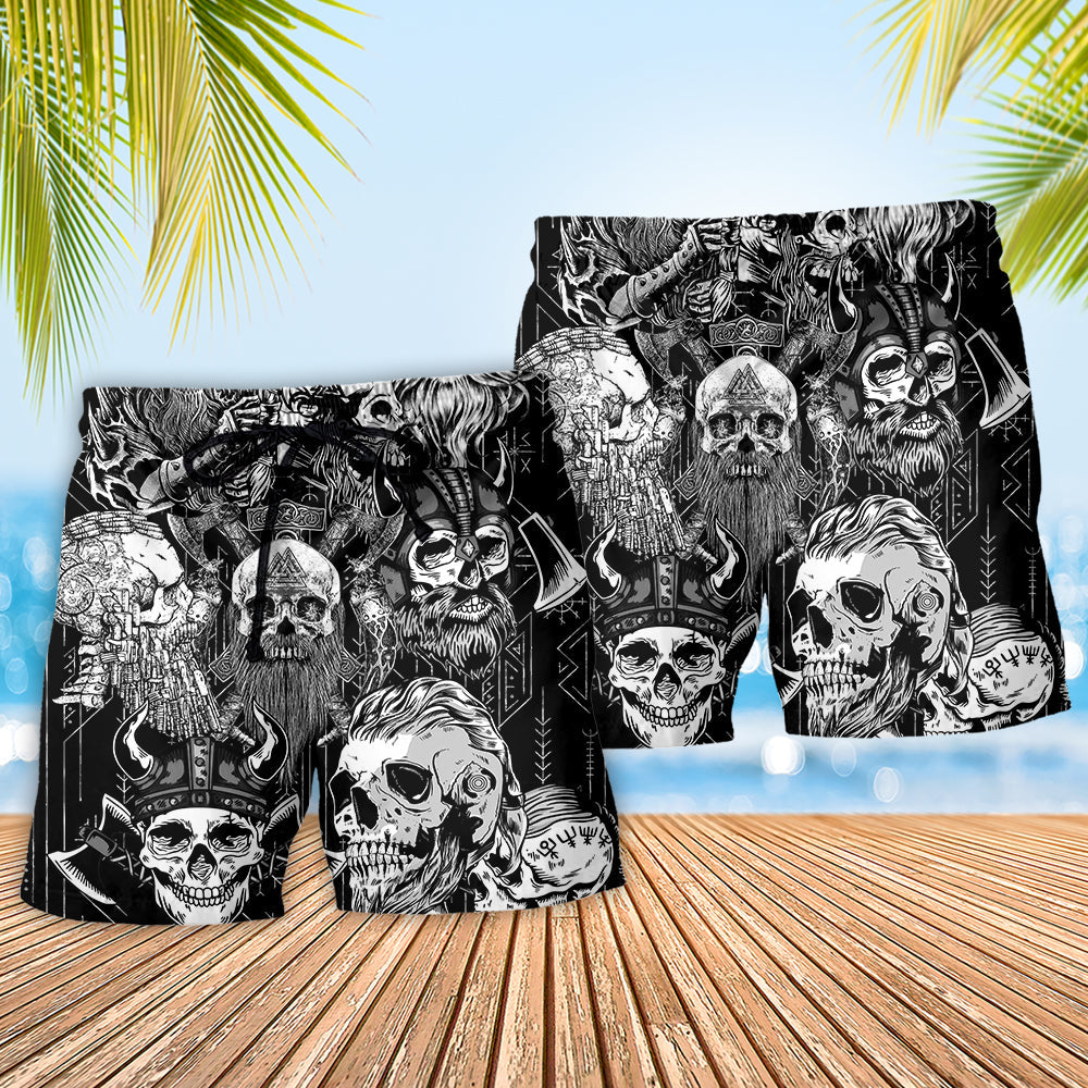 Viking Skull Axes – Beach Short