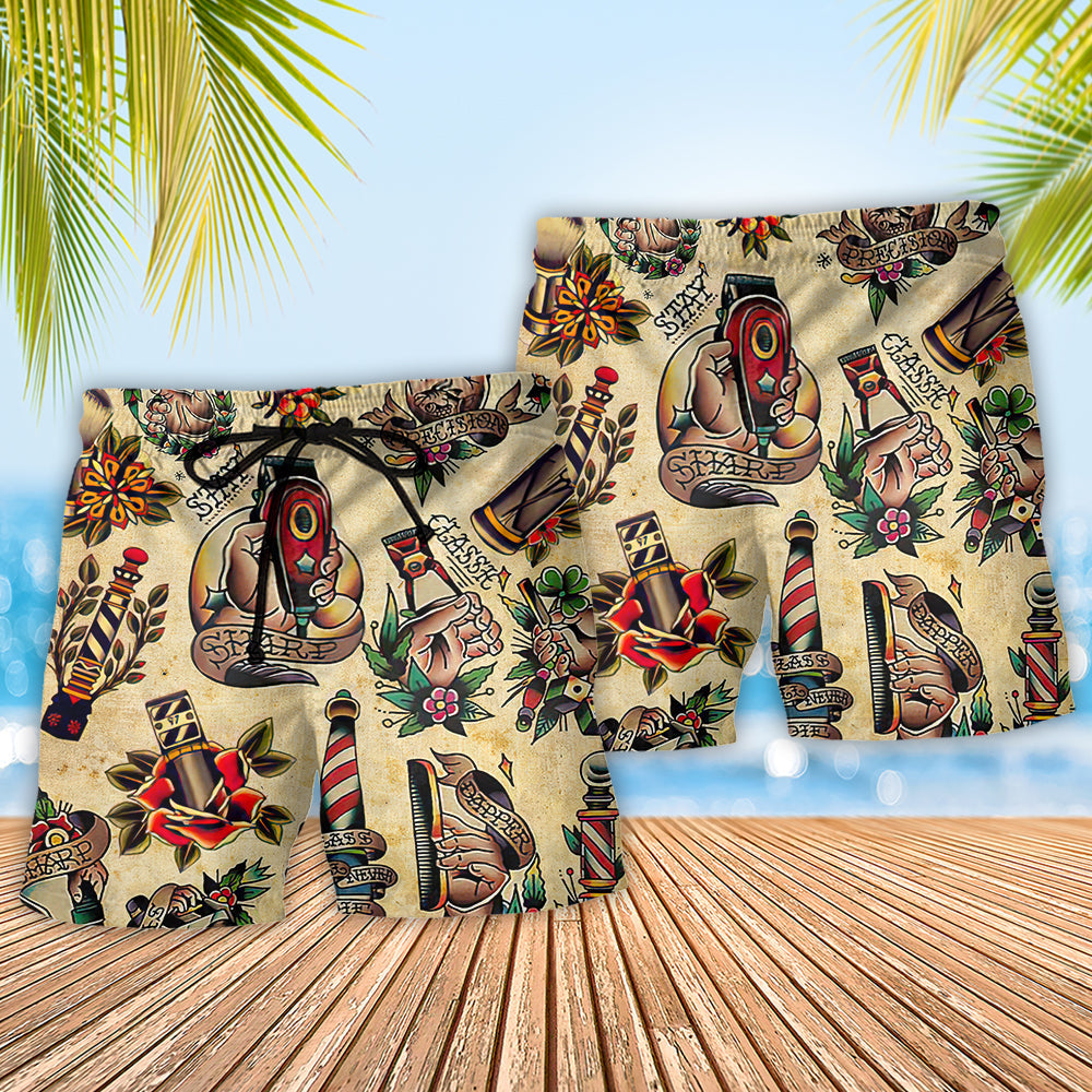 Barber Stay Sharp Vintage Style - Beach Short