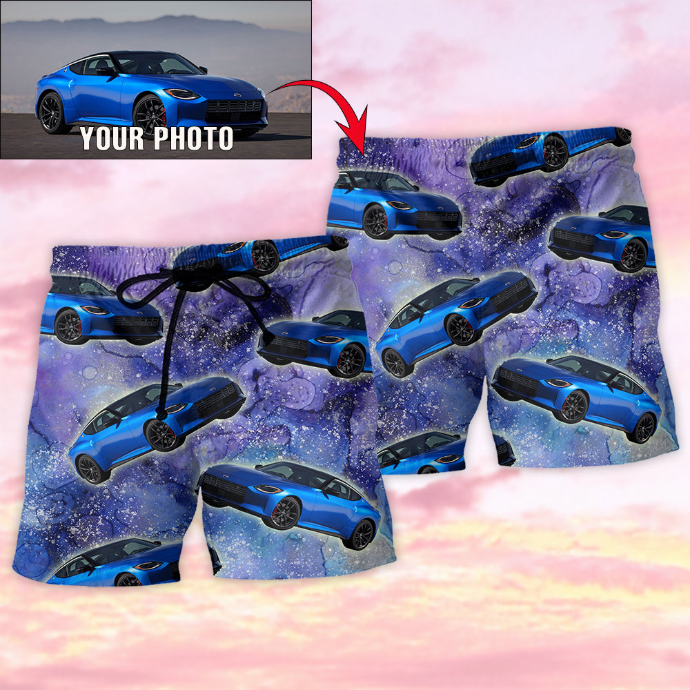 Car Tropical Various Style Custom Photo – Beach Short