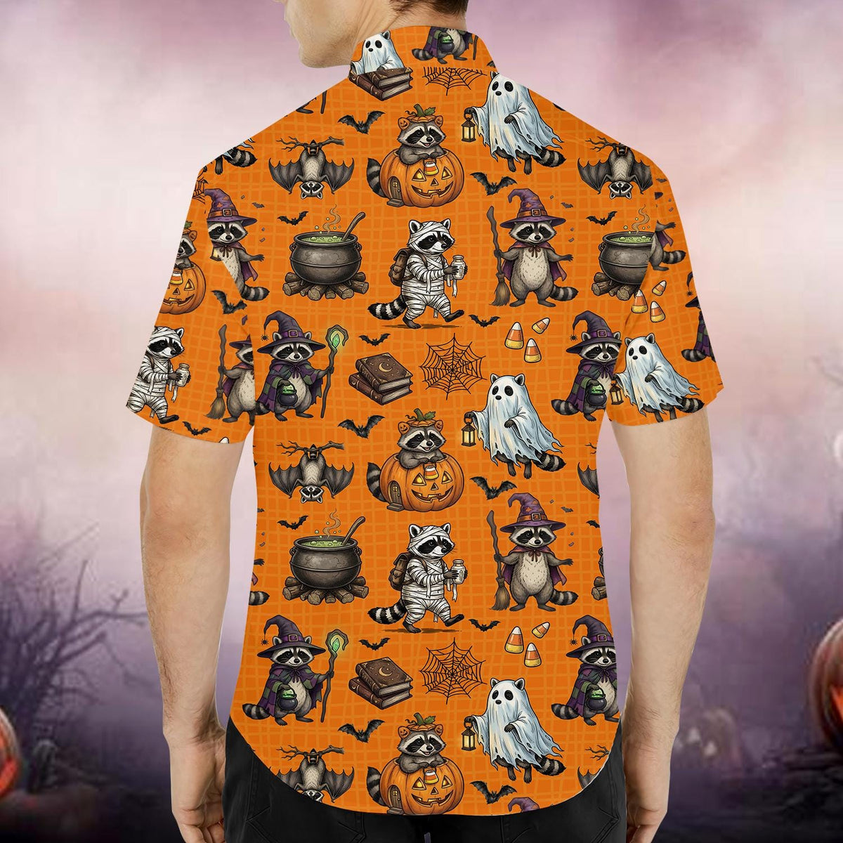Spooky Halloween Ghost Pumpkin Black Cat Fall – Hawaiian Shirt
