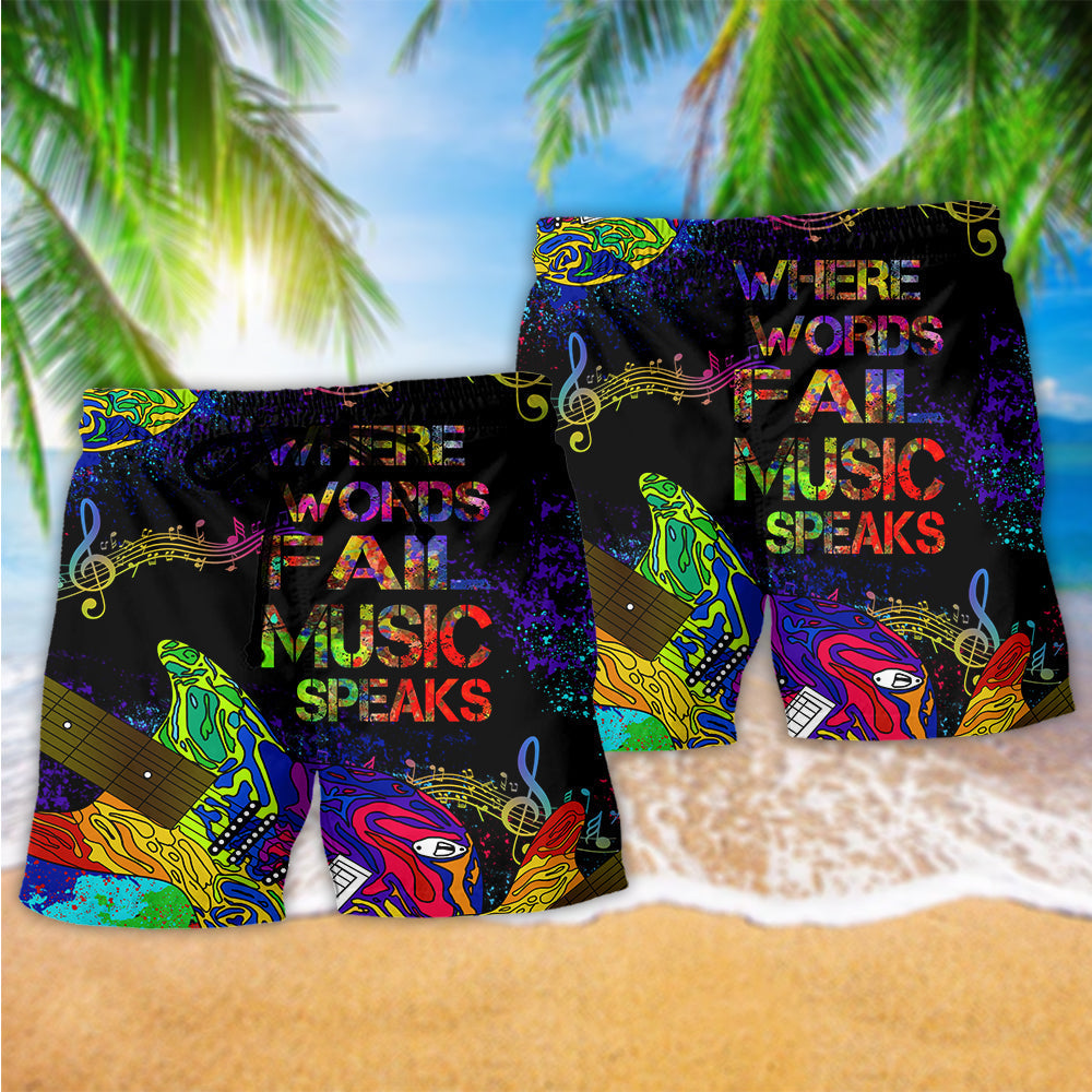 Music Speaks Beyond Words – Beach Short